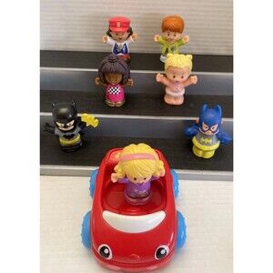Fisher Price Little People Mixed Lot of 8 Batman Barbie Baby Musical Car Drivers